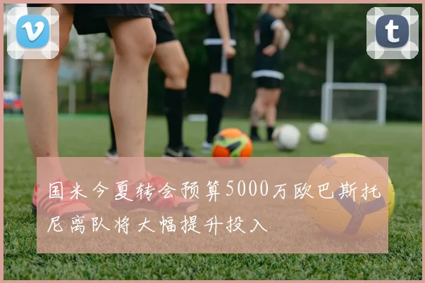 国米今夏转会预算5000万欧巴斯托尼离队将大幅提升投入